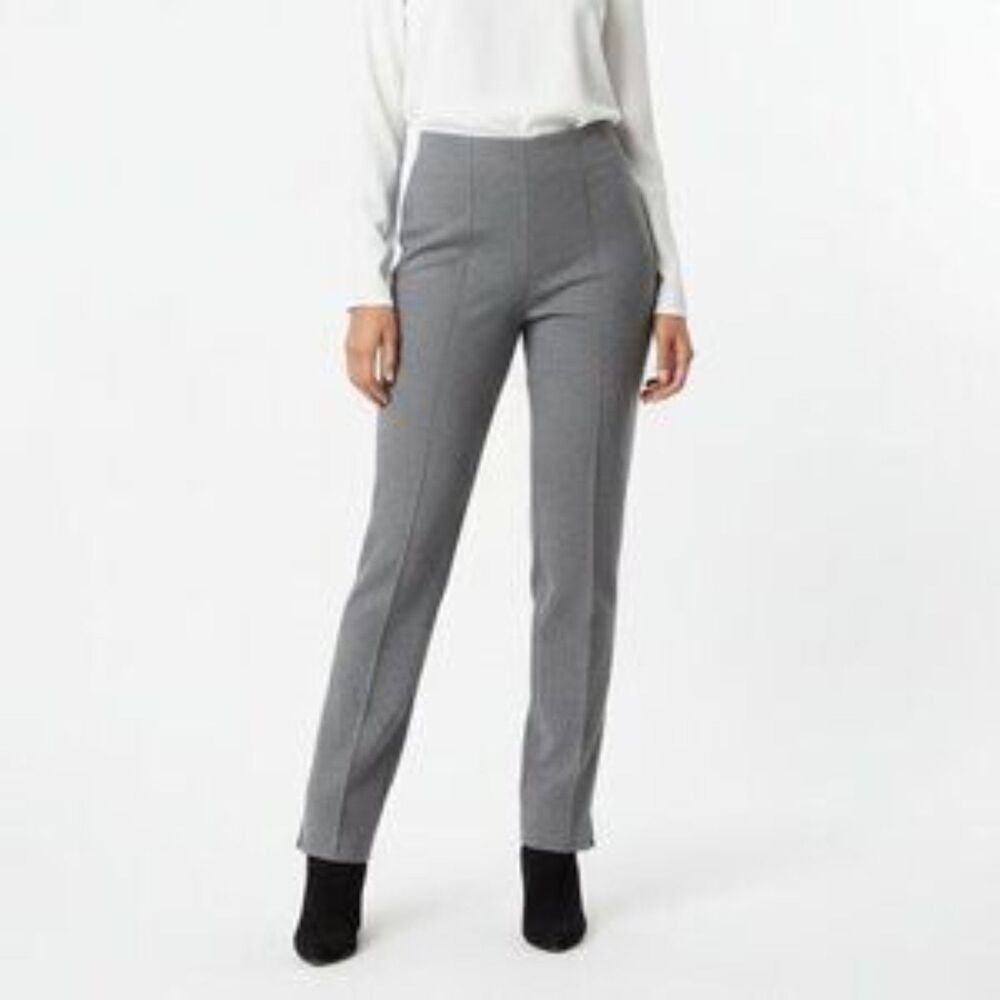 Lauren Vidal Gray Side Zip Trousers Pants 4